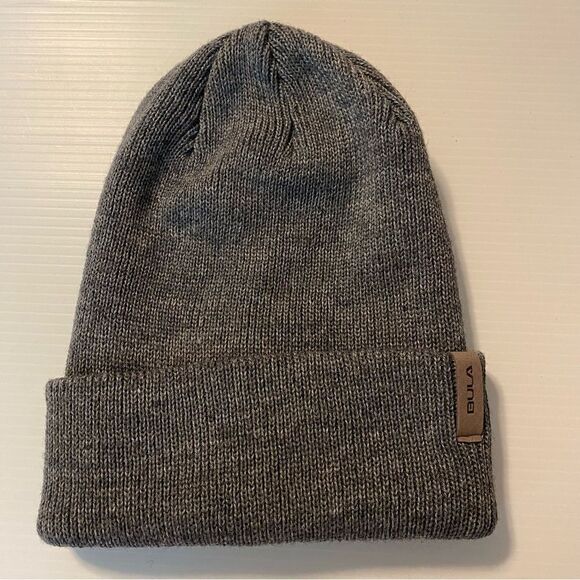 Bula Canada gray Wool Blend Cuffed unisex Warm Winter Cap beanie hat - Picture 1 of 8